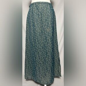 SIMON CHANG Vintage Floral Cottagecore Summer Fairy Maxi Skirt Size 10
